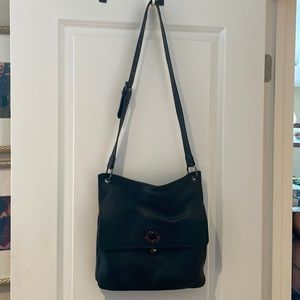 Rachel genuine leather black crossbody bag